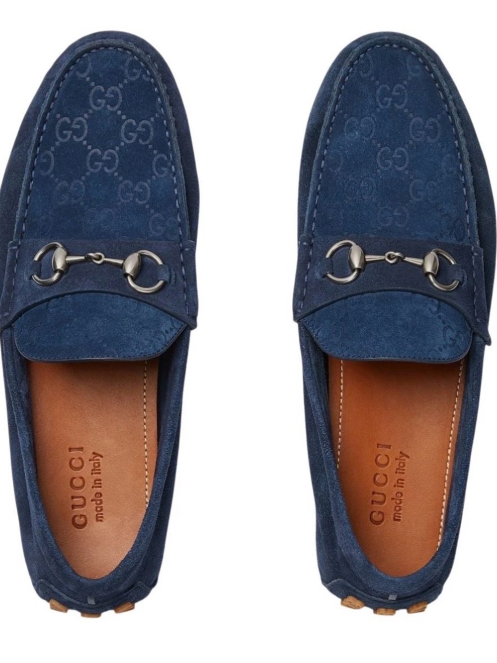 NWT Gucci Suede Horsebit Loafers in Navy Blue - Picture 7 of 8
